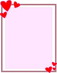 decorative backgrounds for word documents | Valentine Page Borders ...