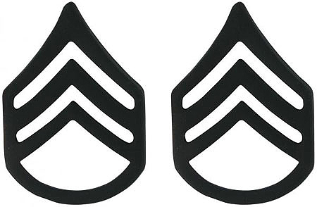Subdued - Military Staff Sergeant Pin-On Insignia Pair SSG - Army ...