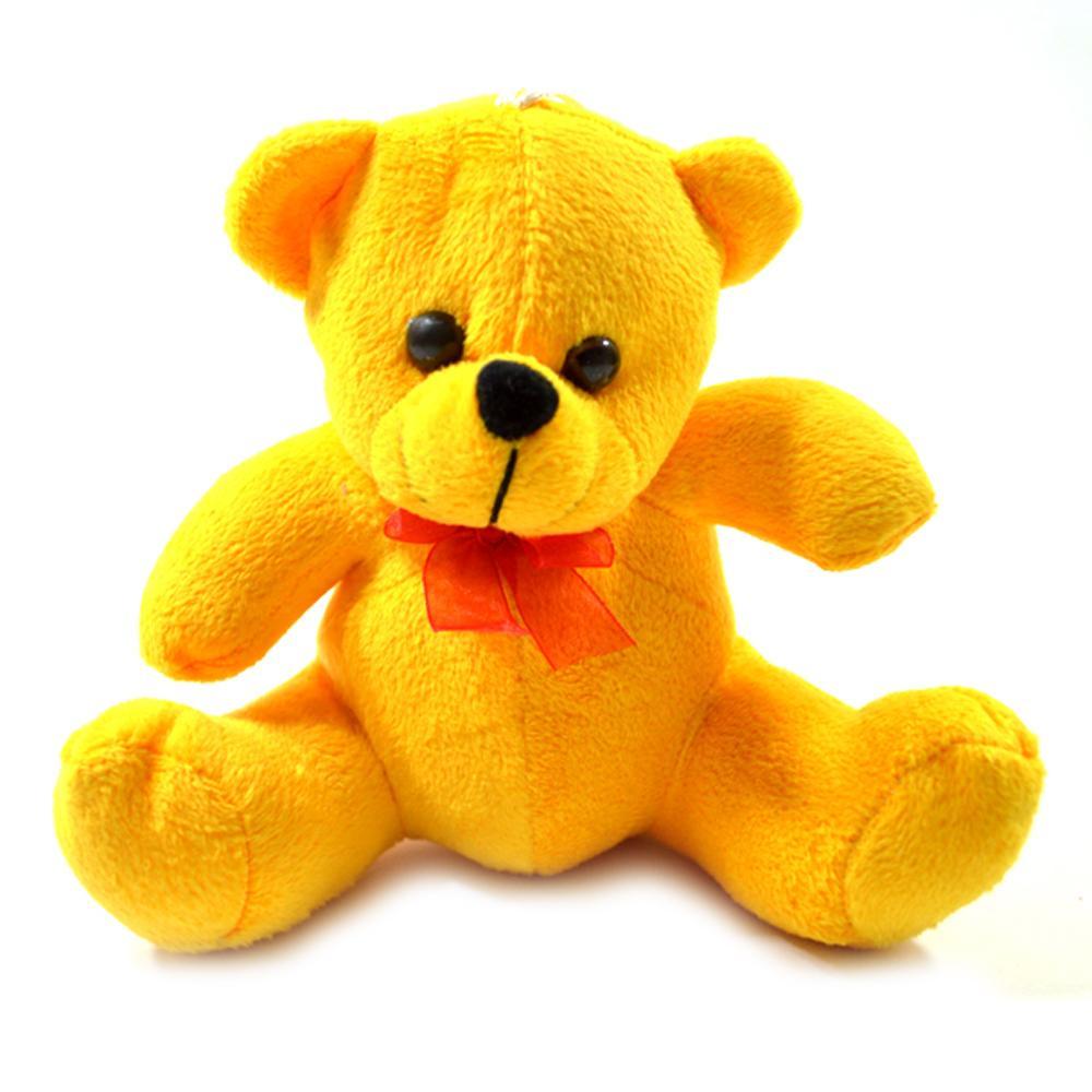 Classic Yellow Teddy Bear with Red Bow in Bangalore | Winni.in