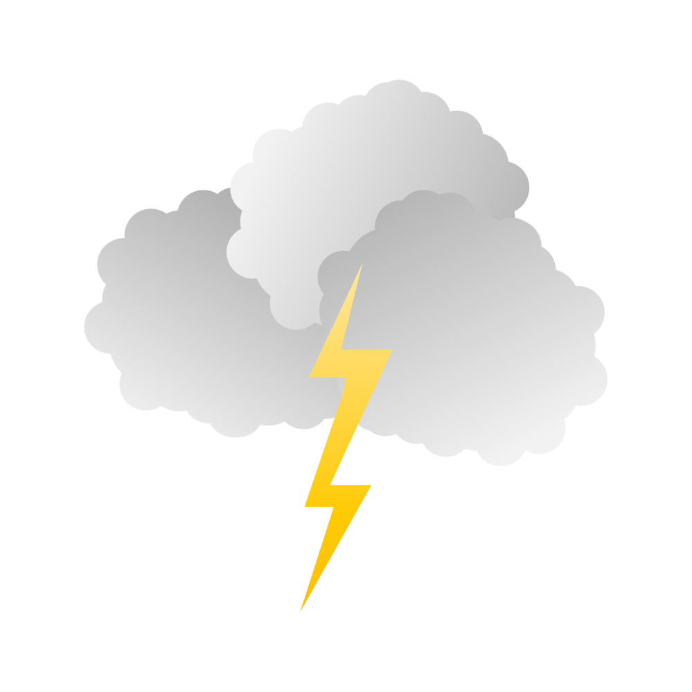 Dark clouds with lightning clipart