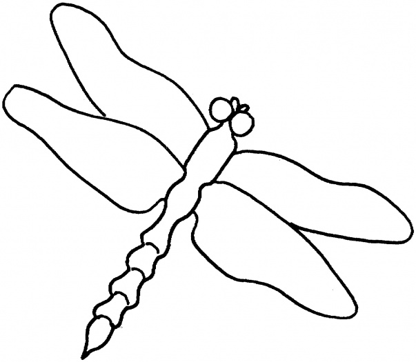 Best Dragonfly Outline #5031 - Clipartion.com
