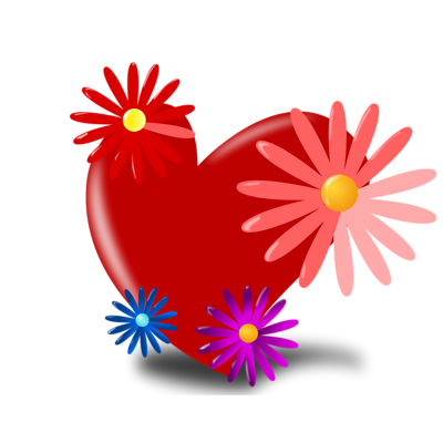 Hearts and Flowers Clip Art – Clipart Free Download