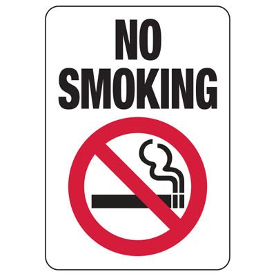 No Smoking Signs - Aluminum or Plastic Sign (w/Graphic) | Seton