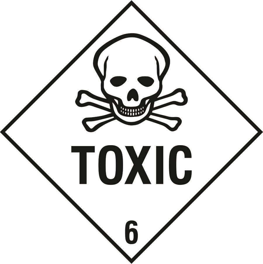 Toxic 6 sign - SK Signs & Labels Dangerous Chemical Signs