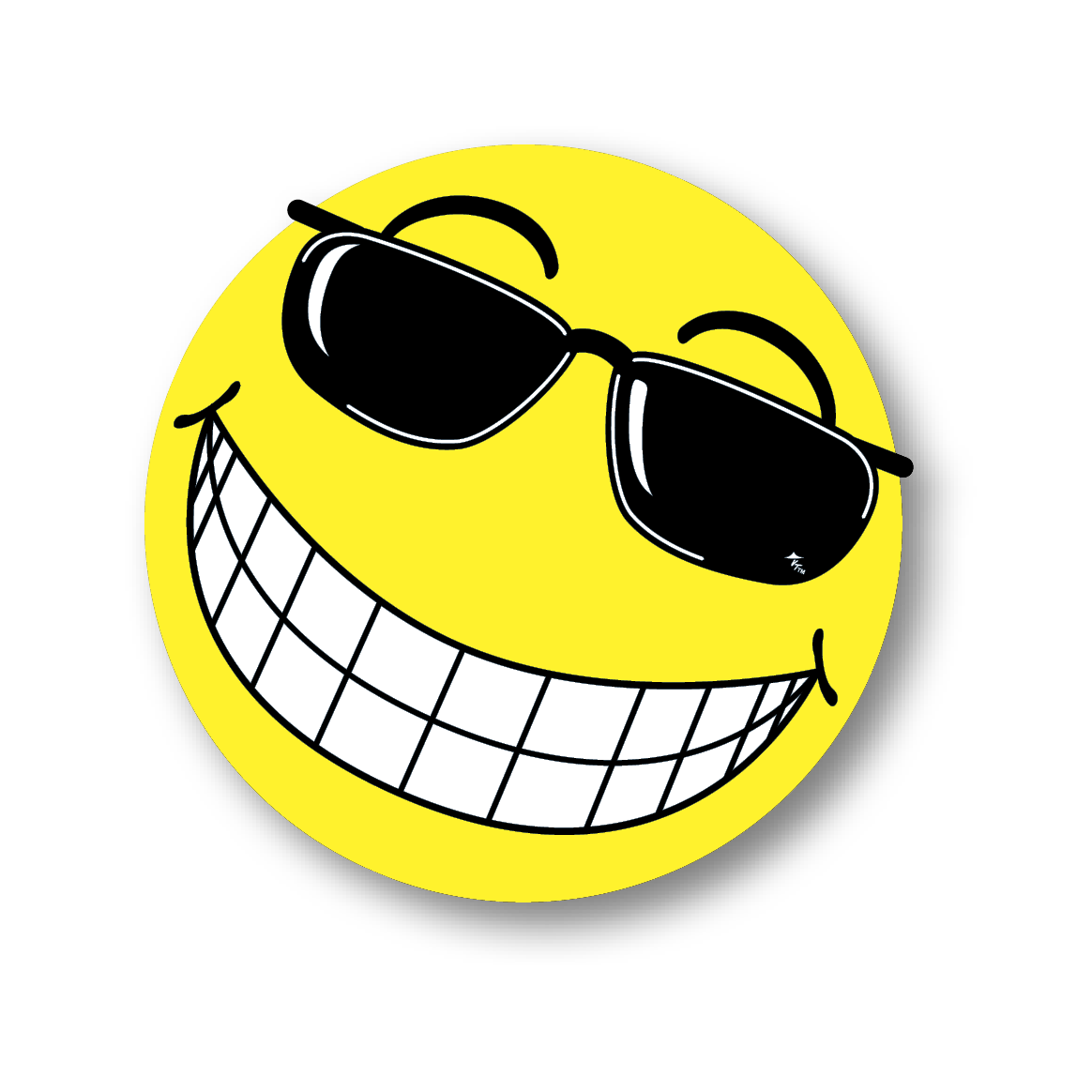 smiley face with sunglasses clipart