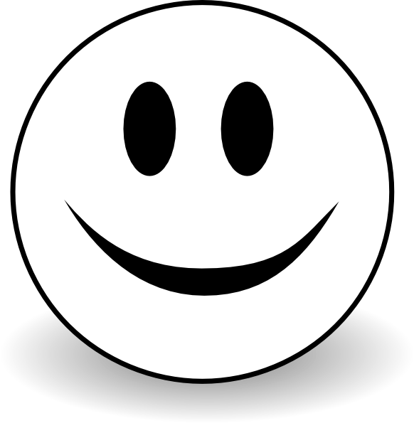 Smiley (b And W) clip art - vector clip art online, royalty free ...