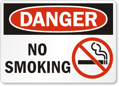 Smoking Hazard Warning Sign | moneysigns.
