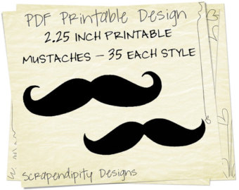 printable mustache