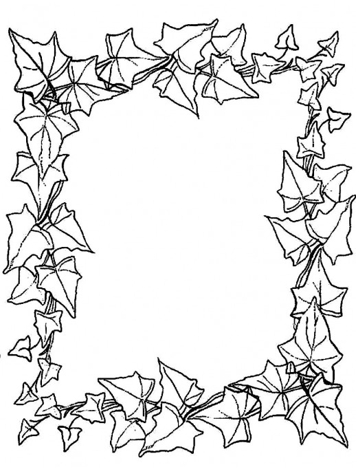 Ivy Border Coloring Coloring Pages