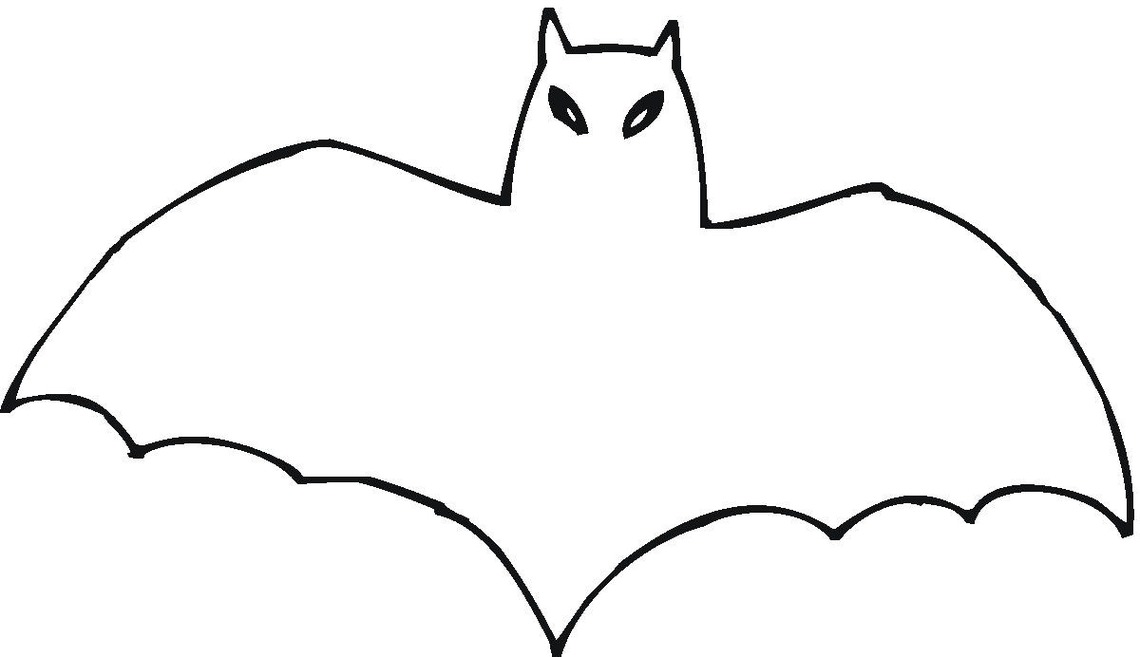 Black And White Outlines Of Bats Clipart - Free to use Clip Art ...