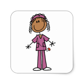 Stick Figure Nurse Stickers | Zazzle