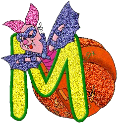 Clipart in letter sparkly m