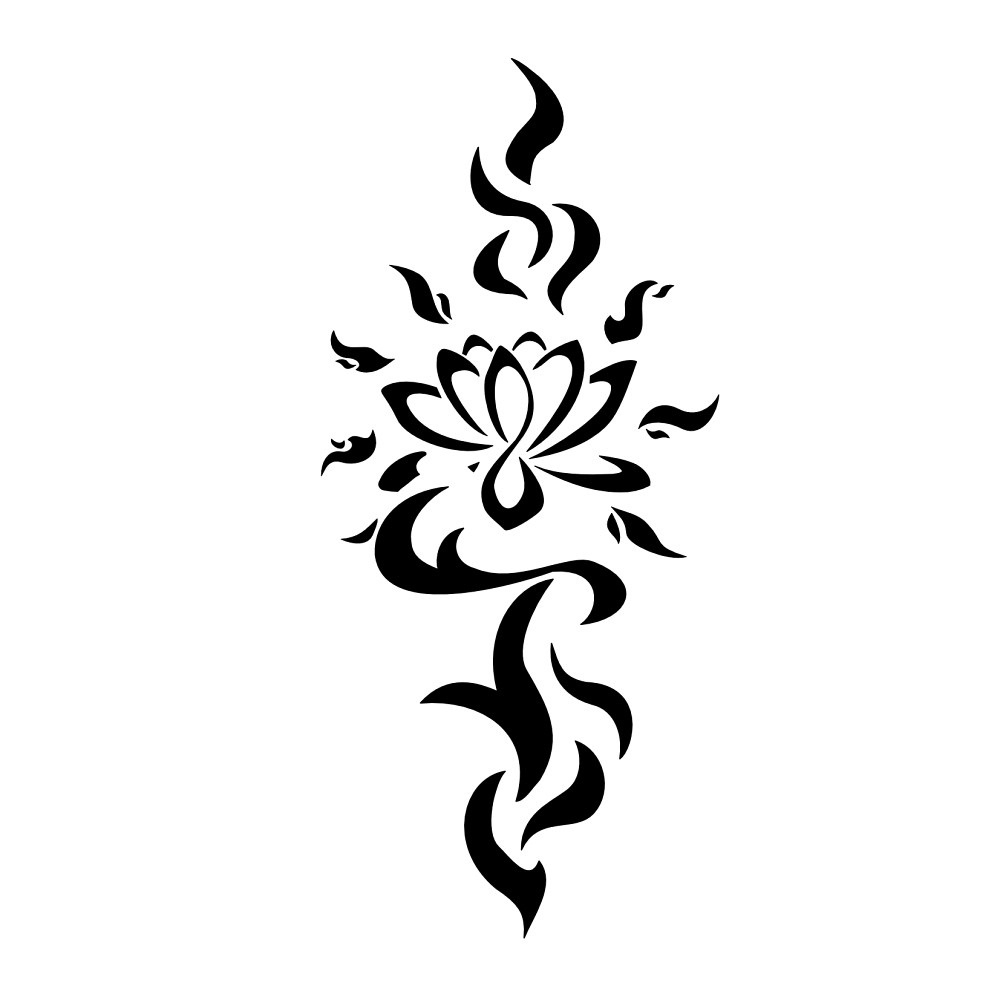 Lotus Flower Tribal Tattoo Designs - Best Tattoo Design
