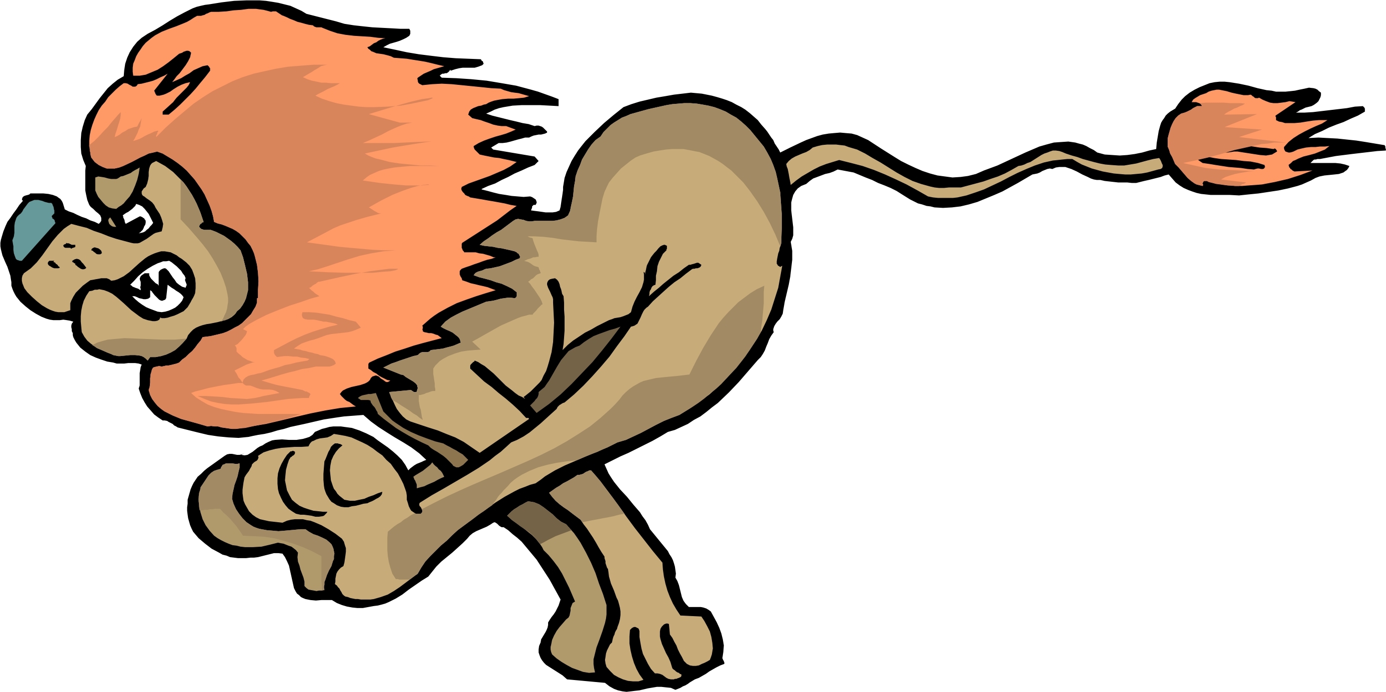 Scared Lion Clipart