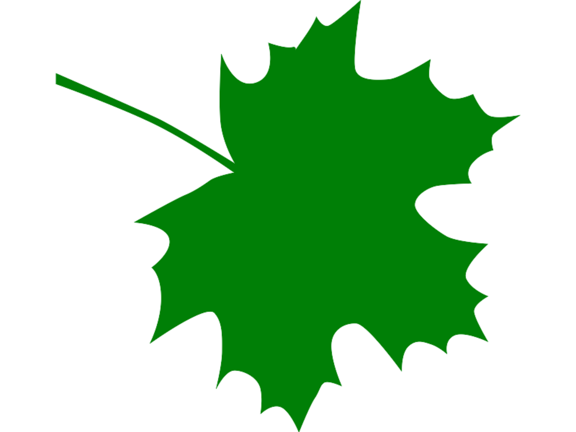 Green Leaf Outline - ClipArt Best