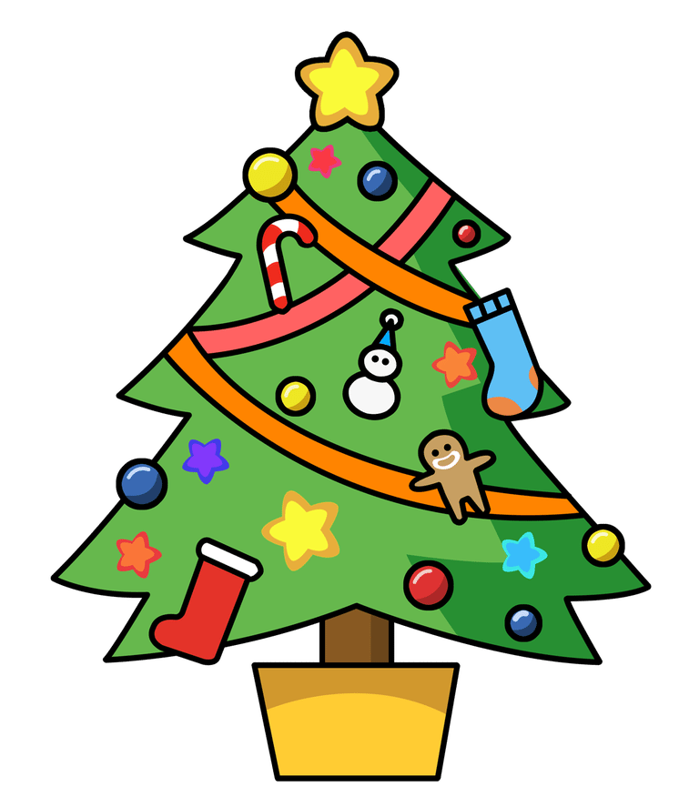 Christmas tree shape clipart