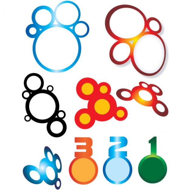 Colorful circles and bubbles clip art | Download free Vector