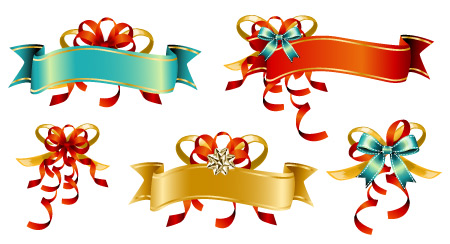 Free Vector Bow Ribbon Banners | Free Resource for Designers