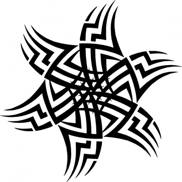 Tribal sun tatoo template icon vector | Download free Vector