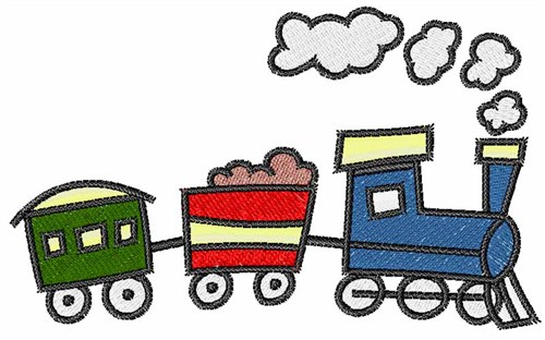 Transportation Embroidery Design: Choo-Choo Train from Concord ...