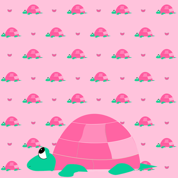 free digital pink turtle scrapbooking paper and embellishment ...