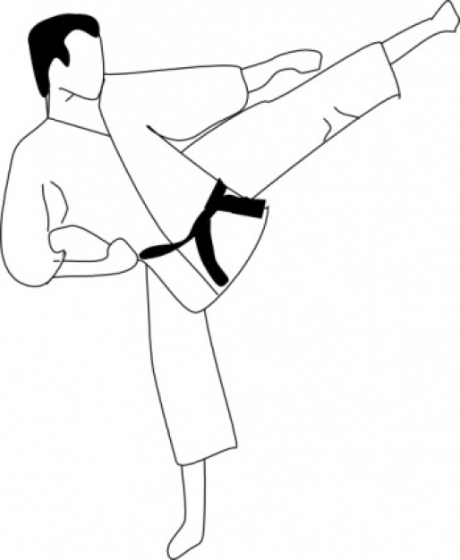Karate Kick clip art | Download free Vector