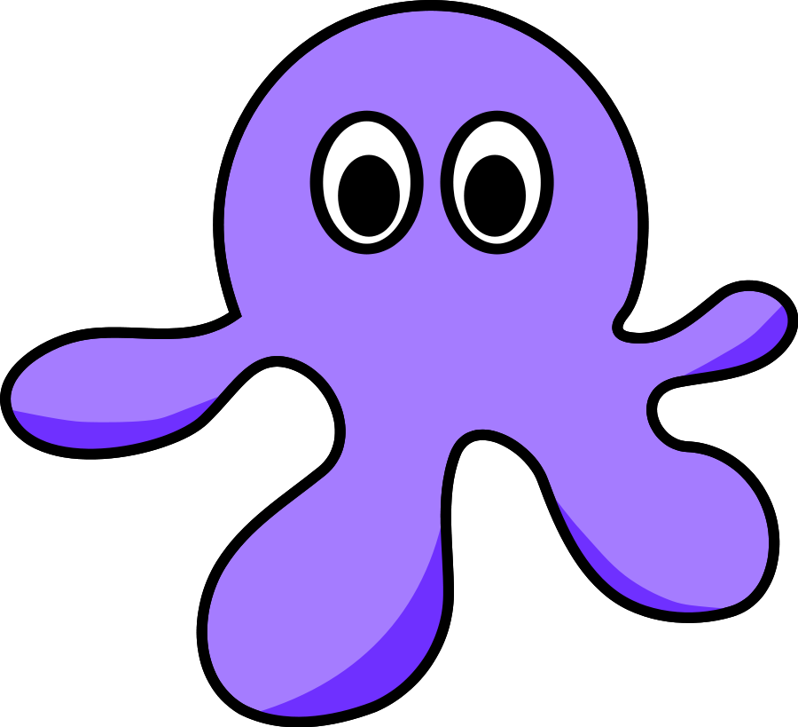 Cartoon octopus SVG Vector file, vector clip art svg file ...