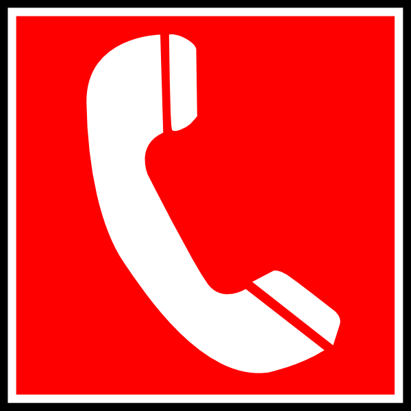 Telephone Lutte Incendie clip art Free Vector