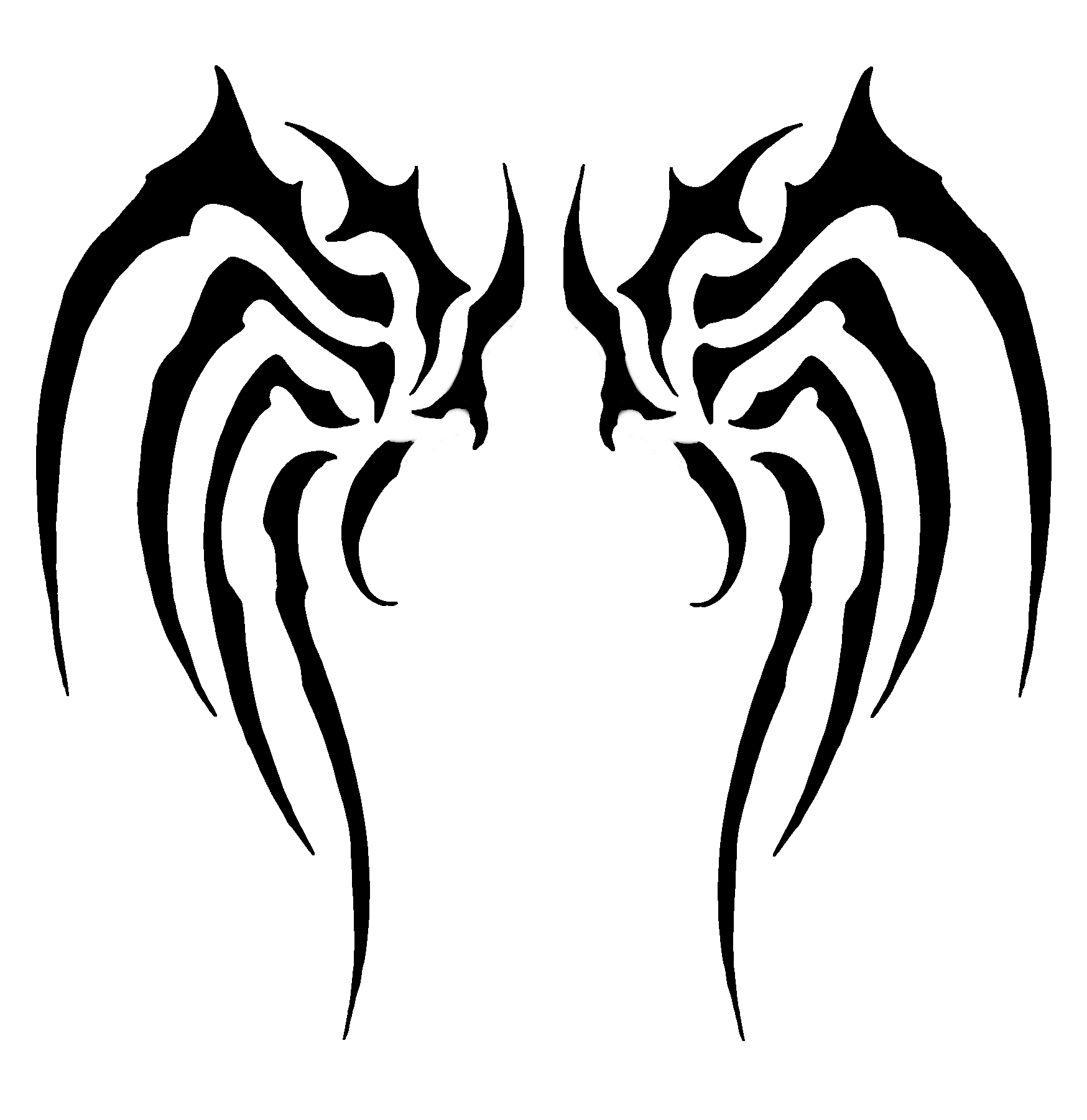 high resolution 1748x1802 Simple Wings Tribal By Flo4nto On ...