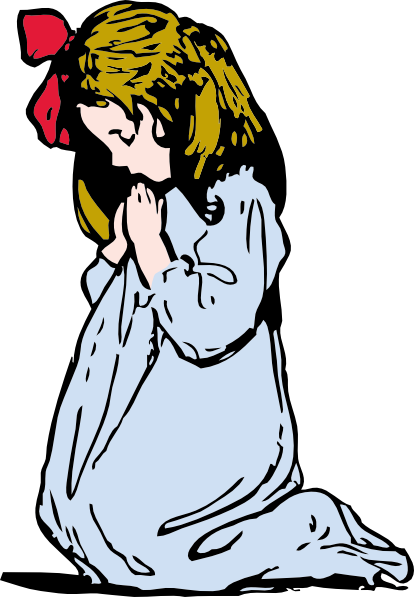 Girl Praying Clip Art - vector clip art online ...