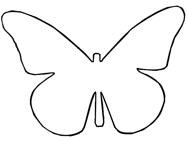 Simple butterfly outline clipart