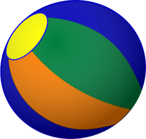 Multi color beach ball vector clip art - Clipartix