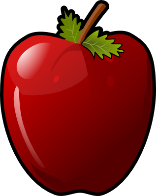 Shiny Red Apple Clip Art – Clipart Free Download
