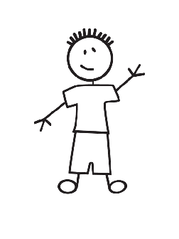 Boy stick figure clip art