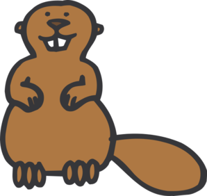 Simple Beaver Cartoon Clip Art - vector clip art ...