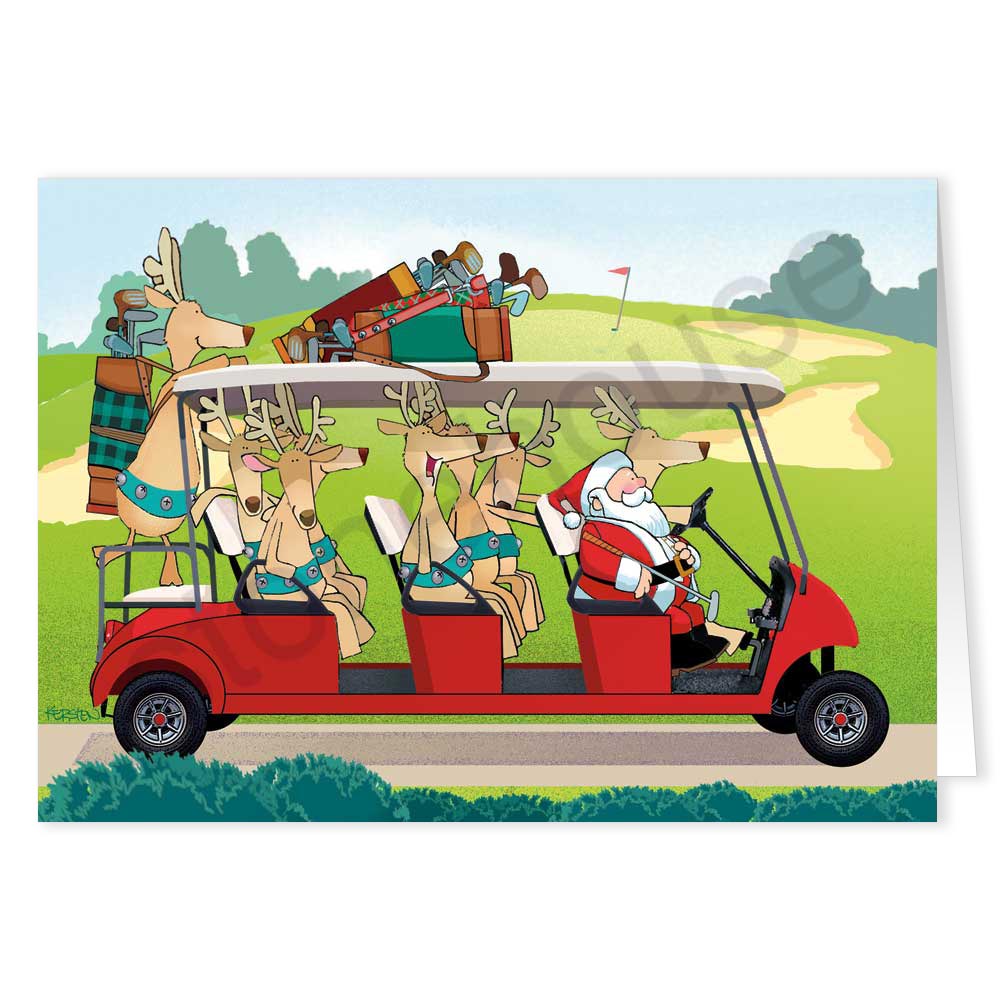Christmas Golf Clipart