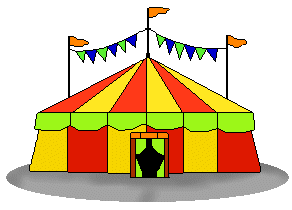 Circus Clip Art - Red and Yellow Circus Tents
