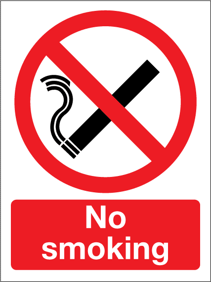 No Smoking Sign - First Safety Signs