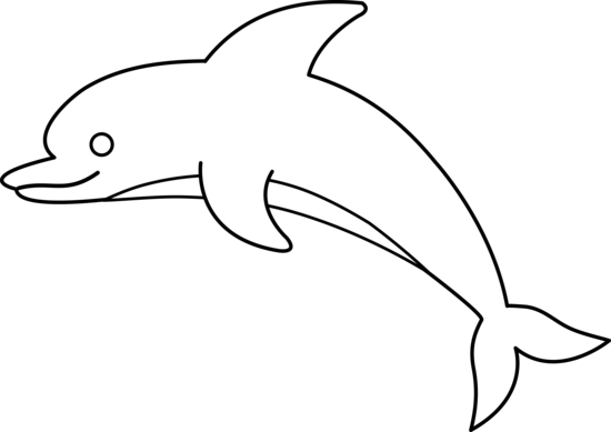 Dolphin Clip Art Outline - Free Clipart Images