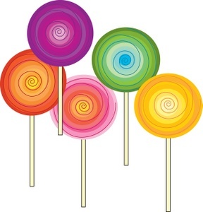 Lollipop Clipart Image - Lollipops - 5 lollipop candies with swirl ...