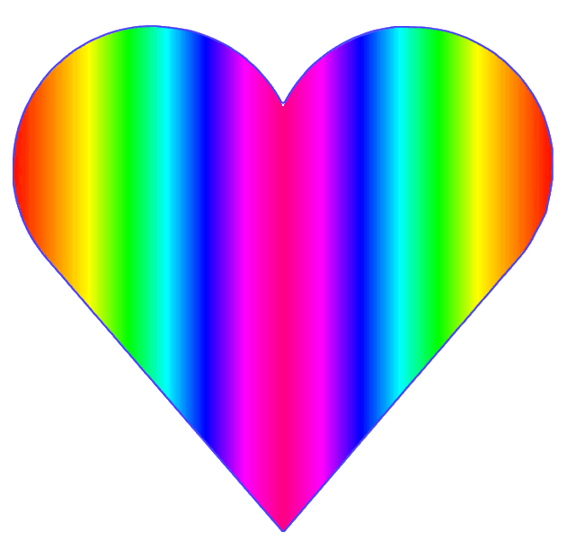 Valentines For > Rainbow Hearts Clipart