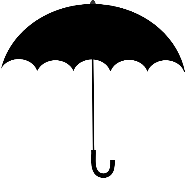Black White Umbrella clip art - Free Clipart Images