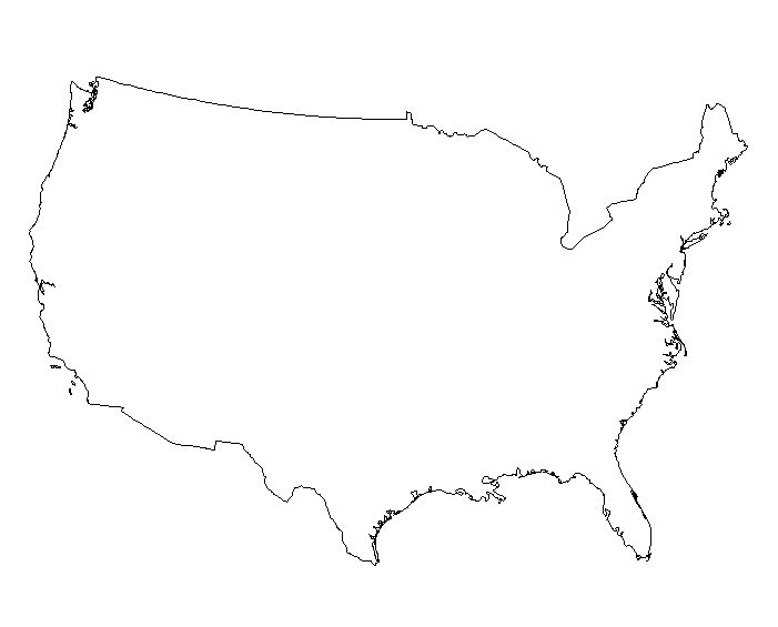 clipart of united states map outline - photo #14