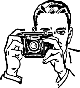 Man With A Camera clip art - vector clip art online, royalty free ...