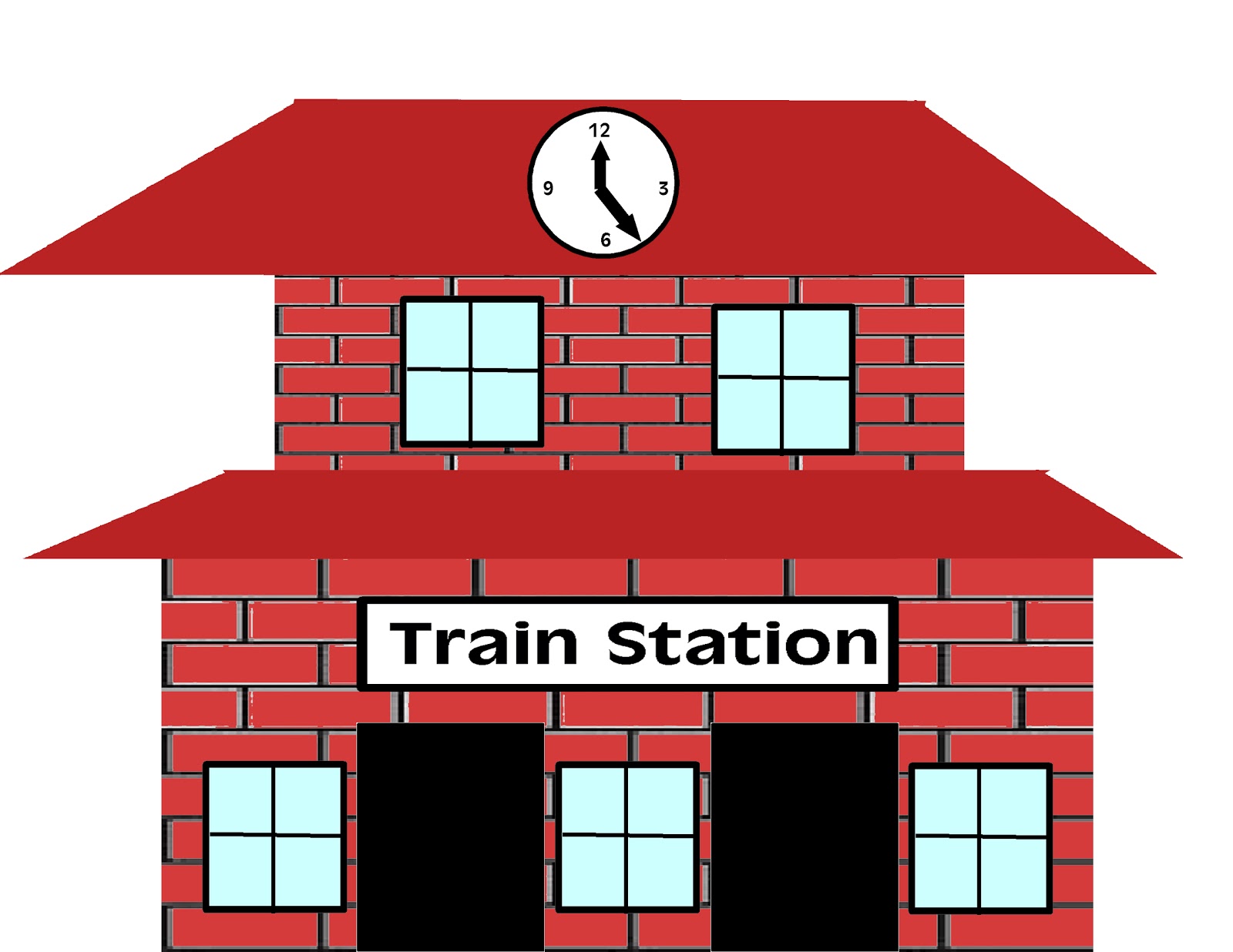 Train Station Clipart - Tumundografico