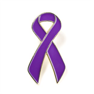 Purple Ribbon Lapel Pin - Alzheimers Awareness Ribbon Pin ...
