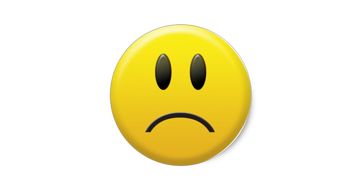 Sad Smiley Face Classic Round Sticker | Zazzle