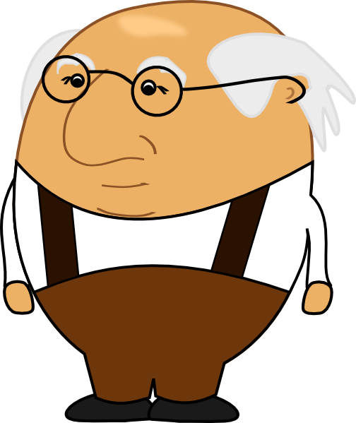 Cartoon old man clipart