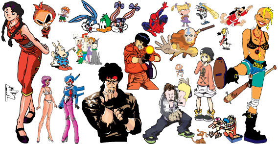 Free Vector Cartoon Characters, vector image - 365PSD.com