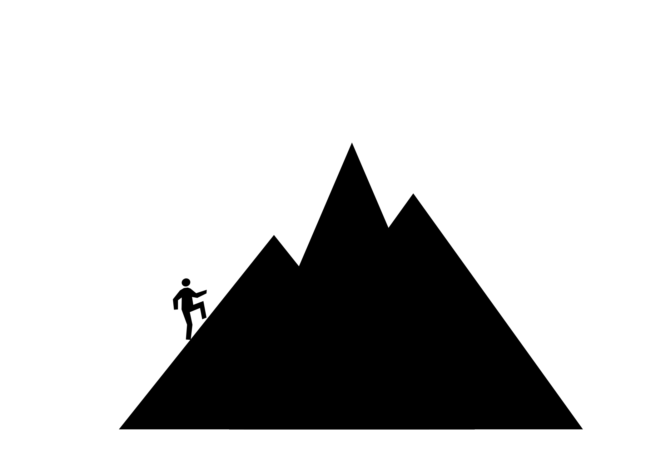 Mountain Climbing Silhouette - Free Clipart Images